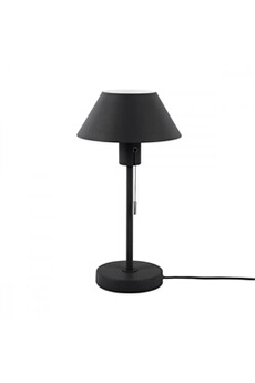 lampe à poser present time - lampe de table retro office - noir -