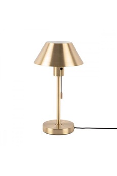lampe à poser present time - lampe de table retro office - doré -