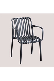 chaise sklum chaise avec accoudoirs wendell gris graphite