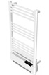 VOLTMAN - Radiateur Sèche-serviettes vertical à inertie fluide LIZA 500W + soufflerie 1000W blanc avec programmation digitale photo 1