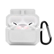 Accessoires audio Mcdodo Etui Airpods Coque Housse Protecteur Silicone + Sangle Sport Anti-perte - blanc