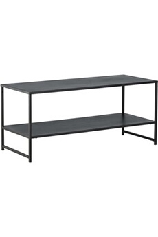 table basse venture home - table basse en acier staal noir