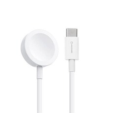 Accessoires bracelet et montre connectée Swissten Câble Magnétique pour Apple Watch Puissance 3W Connecteur USB-C 12m Blanc