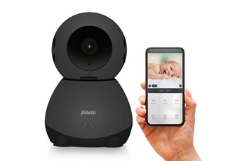 Babyphone Alecto Babyphone wi-fi avec caméra orientable à distance smartbaby10bk noir