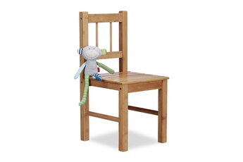 Table et chaise enfant Relaxdays Petite chaise enfant en bambou chaise déco pour plantes ou fleurs hxlxp: 57 x 27 x 29 cm, nature