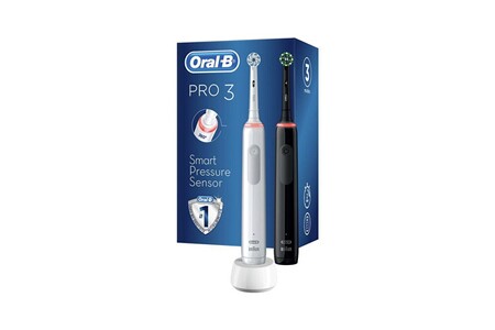 Brosse à dents électrique Oral B Hygiène dentaire oral-b pro3900duonoireetblanche