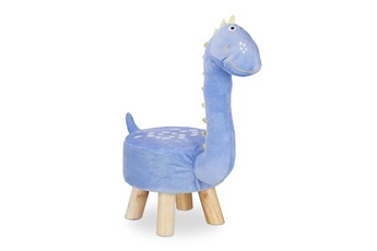 Table et chaise enfant Relaxdays Tabouret d'animal pour enfants, revêtement en peluche, siège d'enfants, motif animalier, dinosaure, bleu