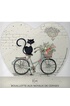 Kiub - Coussin bouillotte CHAT Vélo en noyaux de cerises BUG ART 20 x 20 cm photo 1