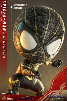 Figurine de collection Hot Toys Hot toys cosb892 - marvel comics - spider man : no way home - spider man black and gold suit version