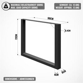 Pied de meuble Miadomodo ® Pieds de Table - Style Industriel, Forme Pied de meuble Miadomodo ® Pieds de Table - Style Industriel, Forme