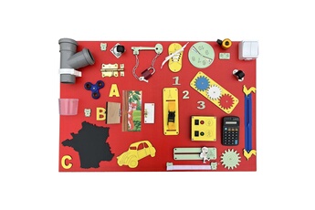 Autre jeux éducatifs et électroniques Bb-boom Louane tableau d'activité et d'éveil busy board en bois rouge france 75 cm