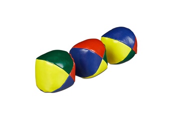 Jeux classiques Relaxdays Balle de jonglage en lot de 3, professionnels et amateurs, enfants et adultes, set pratique, ø 6 cm, coloré