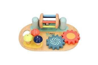 Tableau et table d'activité Adamtoys Joy mini tableau d'activités montessori busy board en bois pour bébé