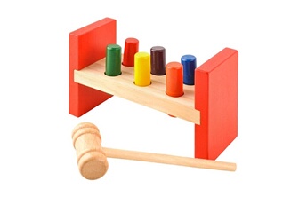 Jeu d'encastrement Monmobilierdesign Hammer banc à marteler pour enfants jouet montessori en bois