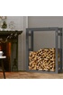 vidaXL Support pour bois de chauffage Gris 80x25x100 cm Bois de pin photo 3