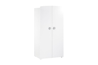 Armoire bébé Baby Price Baby price armoire chambre bebe 2 portes - boutons etoile gris - new basic
