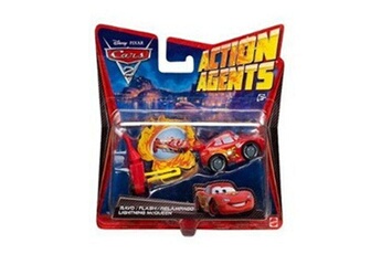 Voiture Mattel Cars 2 - v3 19 - véhicule miniature - cars véhicule action agent - mcqueen