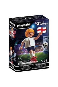 Playmobil PLAYMOBIL Playmobil 71126 - sports and action joueur de football anglais