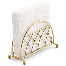 AMBIENTE Support à serviettes en papier - Treillis - en métal Or - Hauteur 10 cm - Largeur 14 cm - Profondeur 6.5 cm