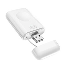 Accessoires bracelet et montre connectée Avizar Chargeur de Poche pour Watch 4 3 2 et 1 Ultra-Compact avec Charge Sans Fil - Blanc