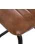 Pegane Tabouret de bar en cuir coloris marron - Dim : L.42 x l.40 x H.75 cm -- photo 3