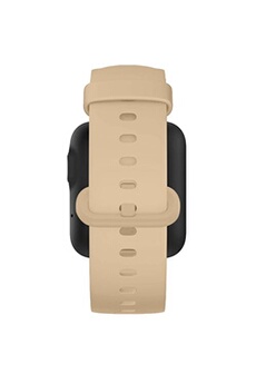accessoires bracelet et montre connectée avizar bracelet pour xiaomi mi watch lite / redmi watch silicone souple premium beige ajustable par bouton pression