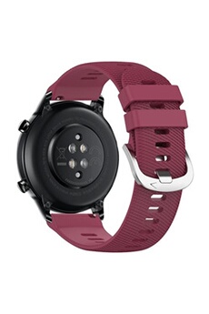 accessoires bracelet et montre connectée avizar bracelet pour honor magic watch 2 46mm silicone texturé et ajustable - bordeaux