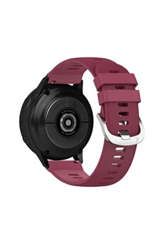 accessoires bracelet et montre connectée avizar bracelet pour samsung galaxy watch active 2 40mm silicone texturé et ajustable - bordeaux
