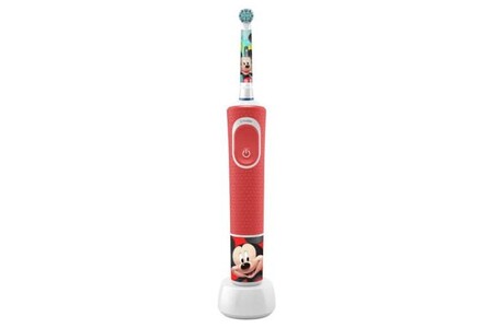 Brosse à dents électrique Oral B Mickey mouse alimenté par pile 2d-reinigungstechnologie poils ultra-doux application de minuterie rouge