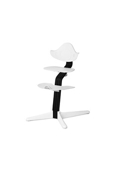 Chaises hautes et réhausseurs bébé Nomi Chaise haute extensible nomi - basic chêne teinté noir et chaise blanc