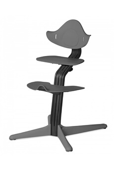 Chaises hautes et réhausseurs bébé Nomi Chaise haute extensible nomi - basic chêne teinté noir et chaise gris