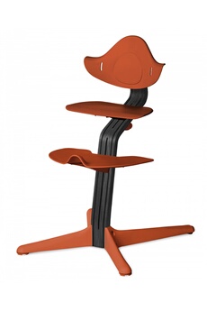 Chaises hautes et réhausseurs bébé Nomi Chaise haute extensible nomi - basic chêne teinté noir et chaise burned orange