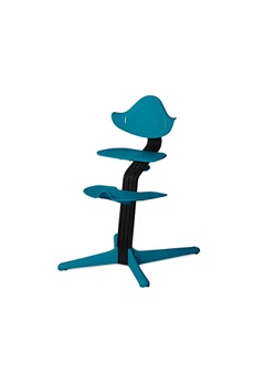 Chaises hautes et réhausseurs bébé Nomi Chaise haute extensible nomi - basic chêne teinté noir et chaise ocean blue