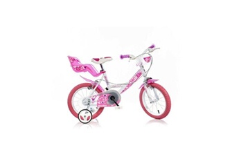 Vélo enfant Magnetic Land Vélo pour fille blanc et rose 16'' dino bikes