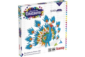 Autres jeux créatifs Lansay Kit créatif lansay mille et un origami sculpture paon 3d