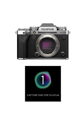 Appareil photo hybride Fujifilm X-T5 NU SILVER + Logiciel Capture One 21 Fuji