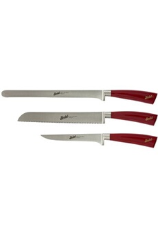 couteau berkel jeu de 3 couteaux à jambon elegance rouge