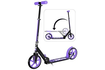 Vélo enfant Universal Trottinette universal skids control violet pliable pied de biche