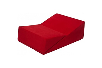 Fauteuil et pouf enfant Velinda Fauteuil chaise longue canapé intime relaxant rabattable de forme triangulaire rouge