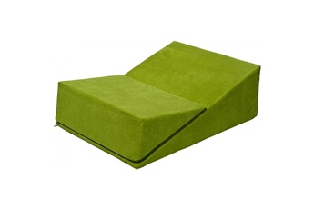 Fauteuil et pouf enfant Velinda Fauteuil chaise longue canapé intime relaxant rabattable de forme triangulaire vert