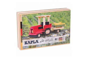 Jeu de brique et bloc Kapla Coffret tracteur 155 planchettes coloris naturel et colores