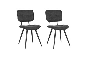 chaise label51 chaises à manger lot de 2 lux 49x60x87 cm anthracite
