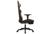 vidaXL Chaise de jeu de massage avec repose-pied Noir et orange Tissu photo 4