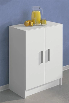 buffet de cuisine pegane meuble bas de cuisine coloris blanc - longueur 60 x profondeur 42 x hauteur 80 cm --