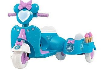 Véhicule électrique pour enfant Giantex Moto électrique enfants avec jouets de crème glacée,moto scooter à 4 roues avec side-car de rangement, pour garçons filles âgés de 37 à 96 mois, bleu