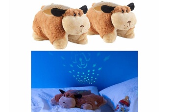 Animal en peluche Playtastic 2 peluches chien tobias avec projections lumineuses