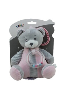 Peluche Tulilo Music box pink teddy bear 18 cm