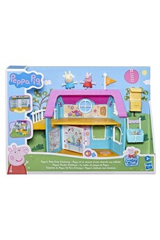 Maison de poupée Hasbro Peppa pig le club des amis de peppa, jouet préscolaire, sons, 2 figurines, 7 accessoires, dès 3 ans