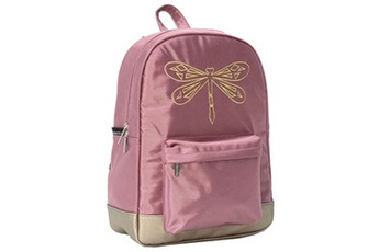 sac à dos caramel & cie caramel et compagnie sac à bretelles rose libellule - matière 100% polyester - 30 x 40 x 13 cm