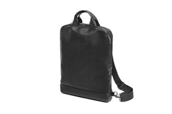 sac à dos business moleskine - sacoche ordinateur verticale classique 15,4 pouces, noire